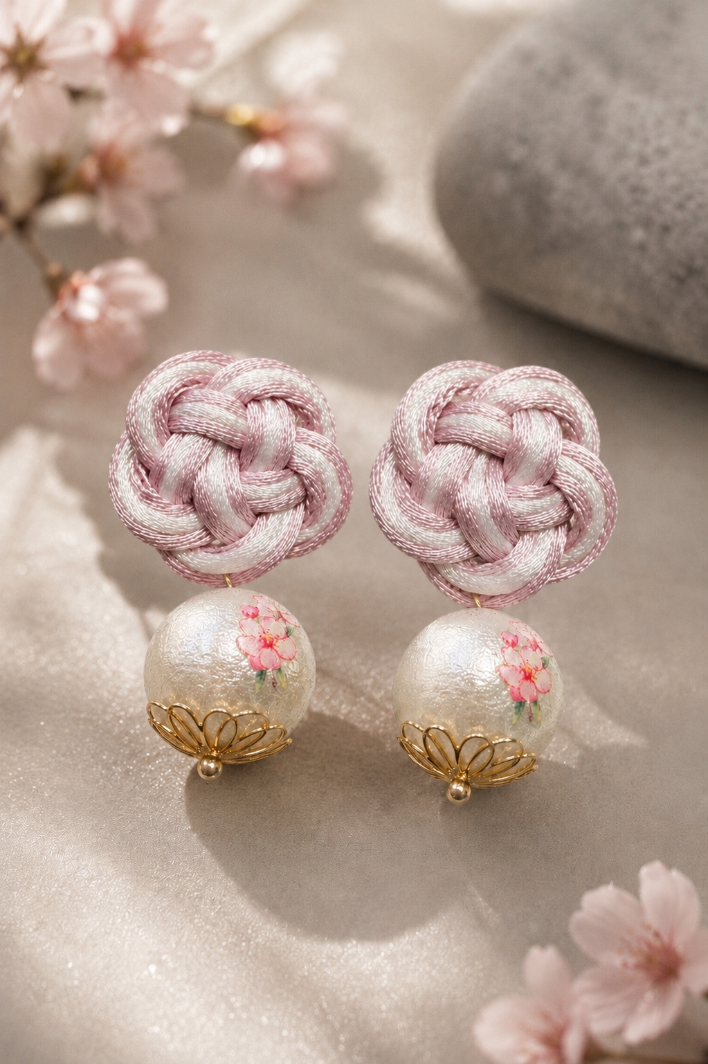 Contemporary Mizuhiki earrings inspired by traditional Japanese craftsmanship - Made in Japan